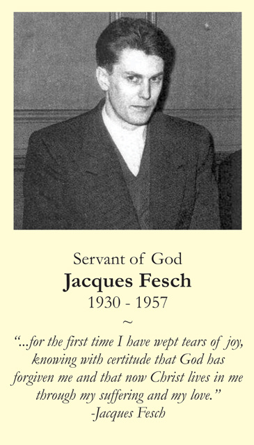 Servant of God - Jacques Fesch Prayer Card